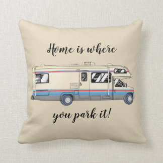 Zuhause ist, wo Sie es Motorhome Kissen parken