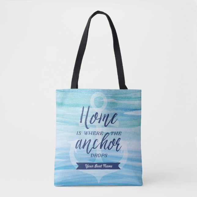 Zuhause ist, wohin der Anker fällt Tasche (Vorderseite)