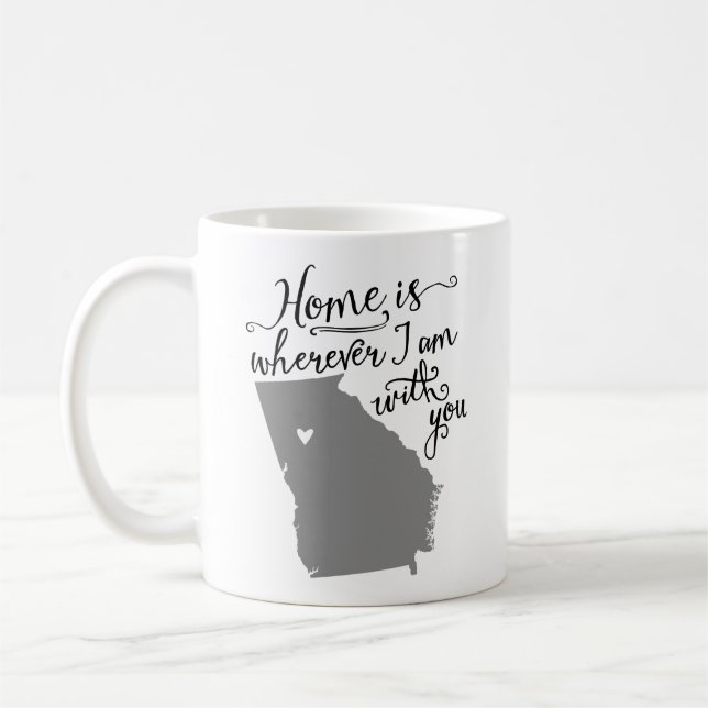 Zuhause ist, wohin ich mit Ihnen {Atlanta, GA} Kaffeetasse (Links)