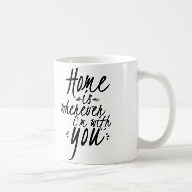 Zuhause ist, wohin ich mit Ihnen Tasse bin (Rechts)