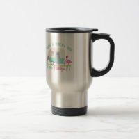 Zuhause ist, wohin Sie Ihre Flamingo-Tasse setzen