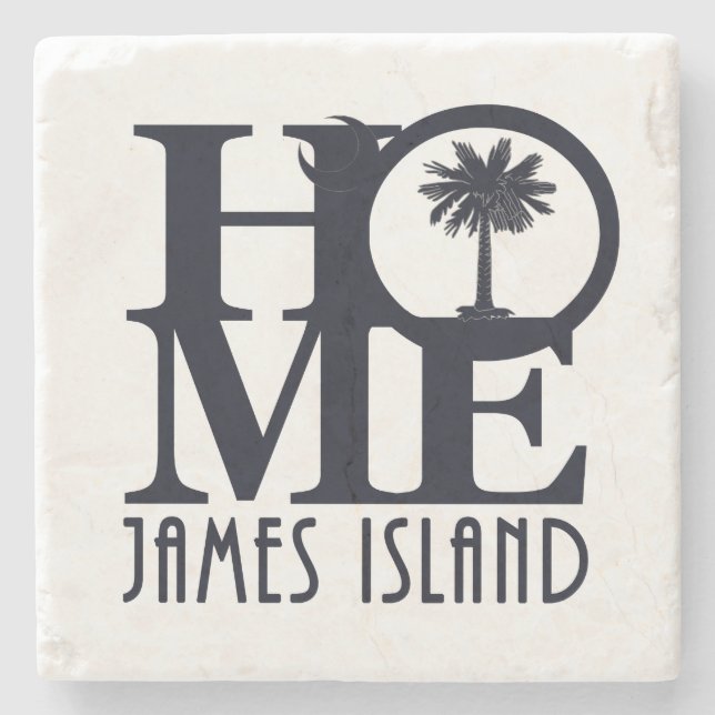 ZUHAUSE James Island SC Steinuntersetzer (Vorderseite)
