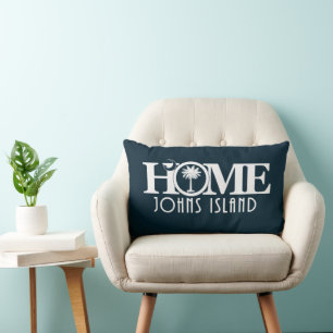 ZUHAUSE Johns Island South Carolina House Flag Lendenkissen