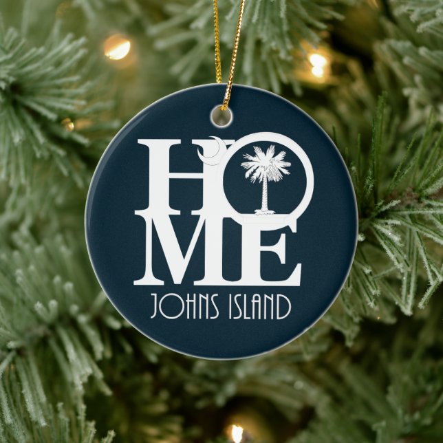 ZUHAUSE Johns Island, South Carolina Keramik Ornament (Baum)