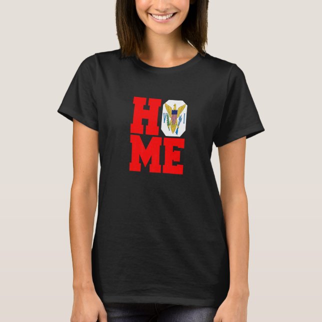 ZUHAUSE-Jungfrau-Inseln T-Shirt (Vorderseite)