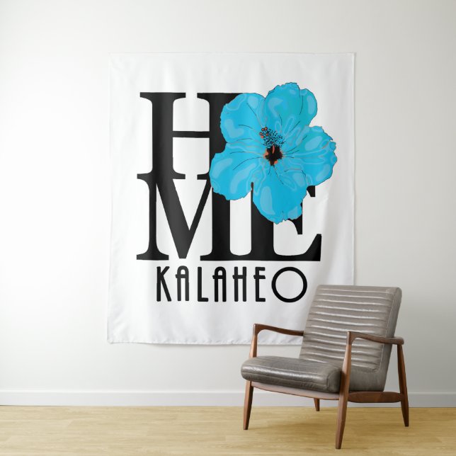ZUHAUSE Kalaheo Blue Hibiskus Wandteppich (Beispiel)