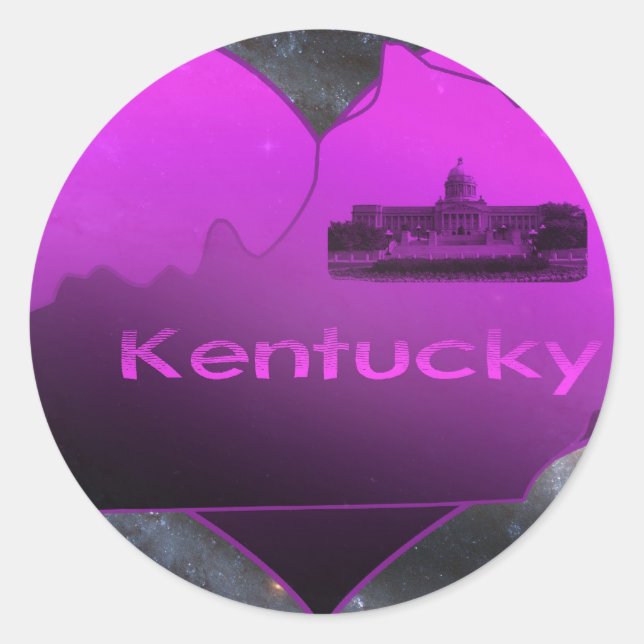 Zuhause Kentucky Runder Aufkleber (Vorderseite)