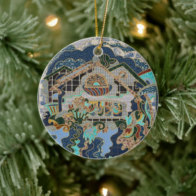 Zuhause Keramik Ornament (Baum)