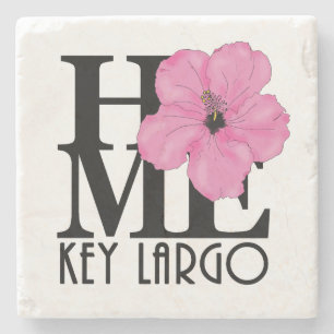 ZUHAUSE Key Largo Pink Hibiskus Steinuntersetzer