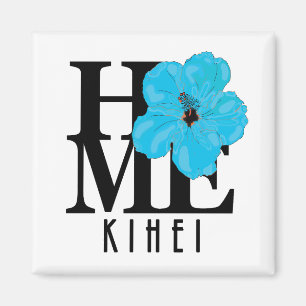 ZUHAUSE Kihei Hawaii Blue Hibiskus Magnet