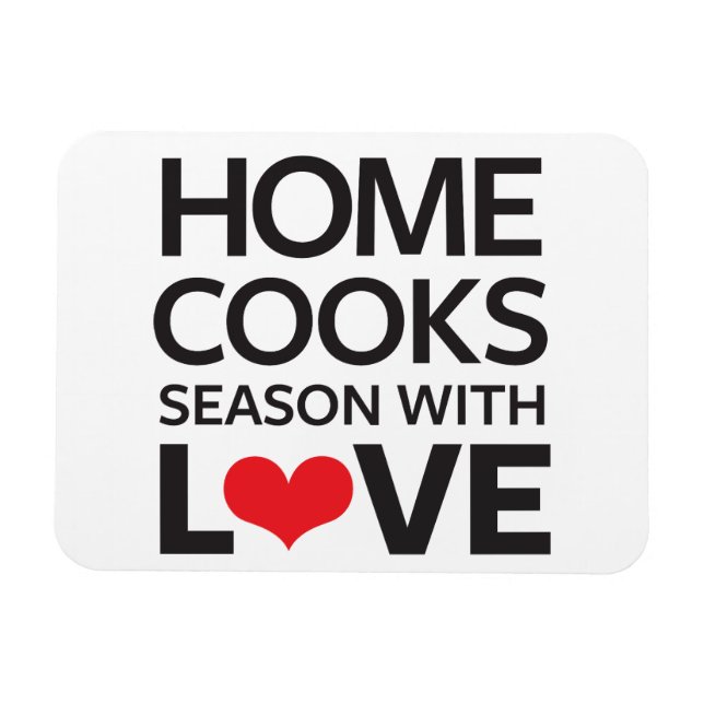 Zuhause kocht Jahreszeit mit Liebe Magnet (Horizontal)