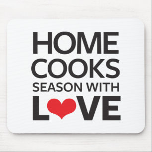 Zuhause kocht Jahreszeit mit Liebe Mousepad
