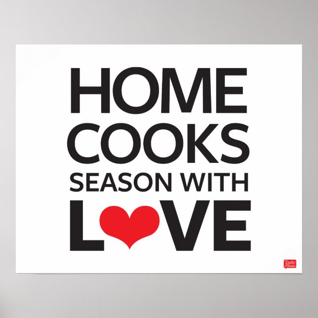 Zuhause kocht Jahreszeit mit Liebe Poster (Vorne)