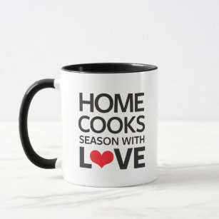 Zuhause kocht Jahreszeit mit Liebe Tasse