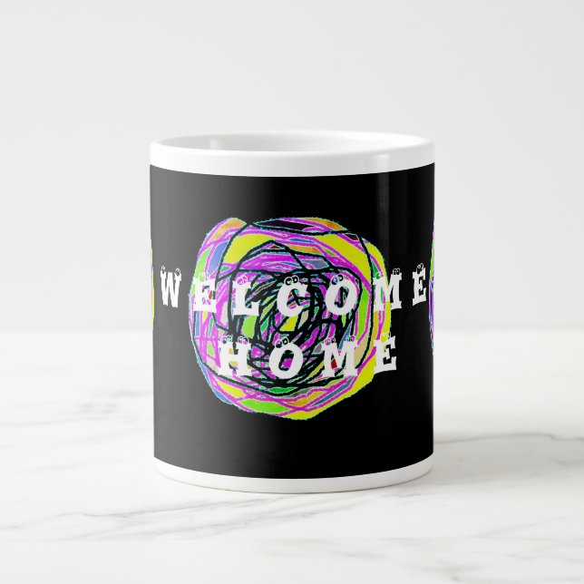 ZUHAUSE KOMMENDE KUNSTDEKOR Jumbo-Tasse (Vorderseite)