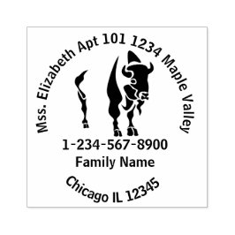 Zuhause-Kontaktinformationen zu Black Buffalo Silh Gummistempel