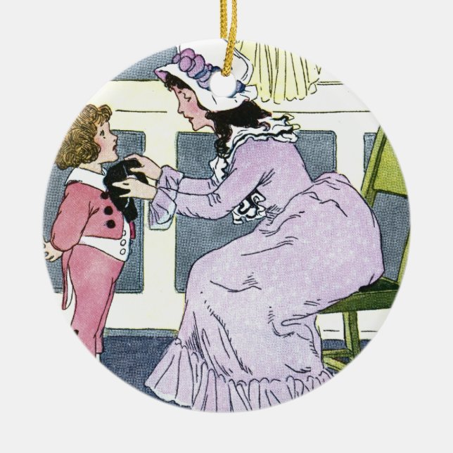 Zuhause-Krawatten Keramikornament (Vorne)