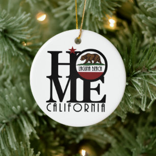 ZUHAUSE Laguna Beach California Keramik Ornament