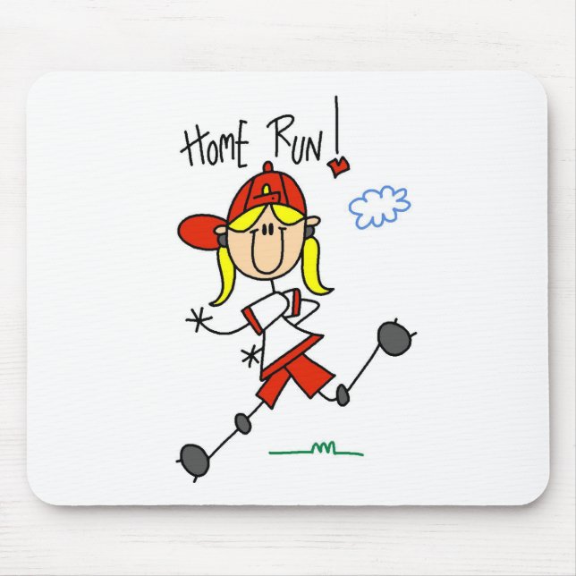 Zuhause-Lauf! Strichmännchen Mousepad (Vorne)