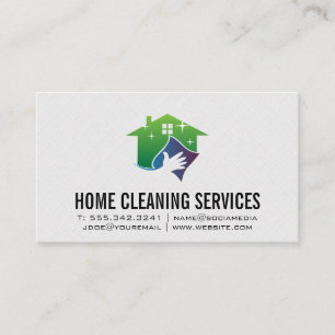 Zuhause-Logo für Handreinigung Visitenkarte