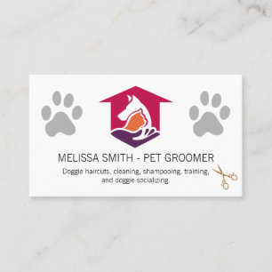 Zuhause-Logo für Hunde   Hundepaws Visitenkarte