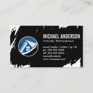 Zuhause Logo   Real Anwesen Business Card Visitenkarte