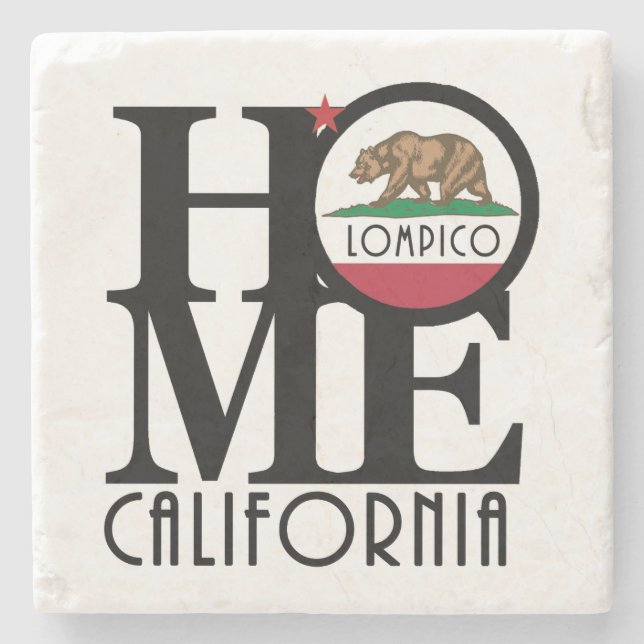 ZUHAUSE Lompico California Steinuntersetzer (Vorderseite)