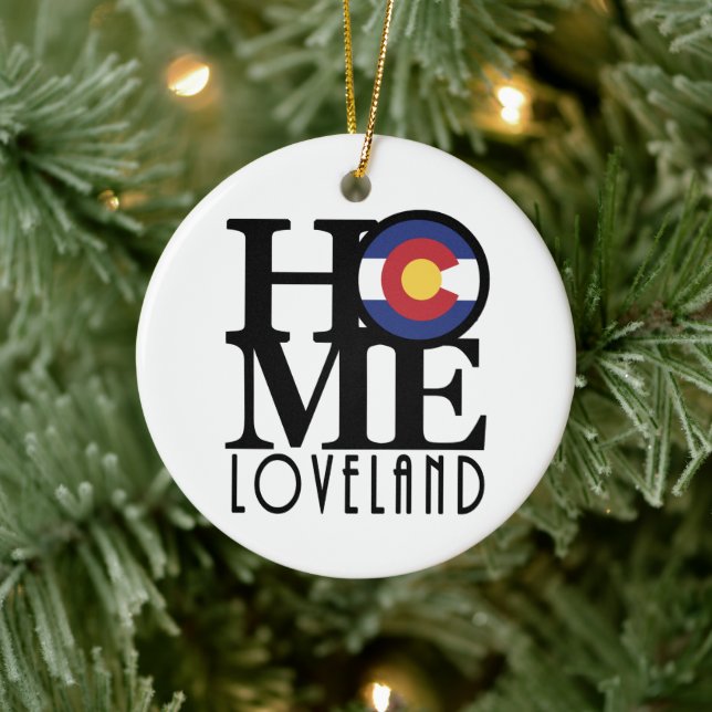 ZUHAUSE Loveland Colorado Keramik Ornament (Baum)