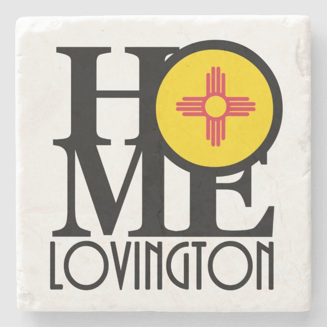 ZUHAUSE Lovington New Mexico Steinuntersetzer (Vorderseite)