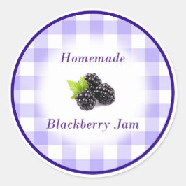 Zuhause-made BlackBerry-Konfitüre Runder Aufkleber