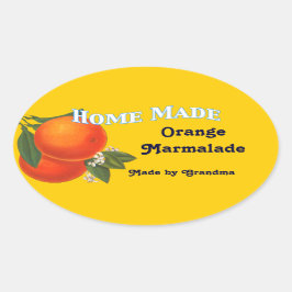 Zuhause Made Custom Orange Marmalade Stickers