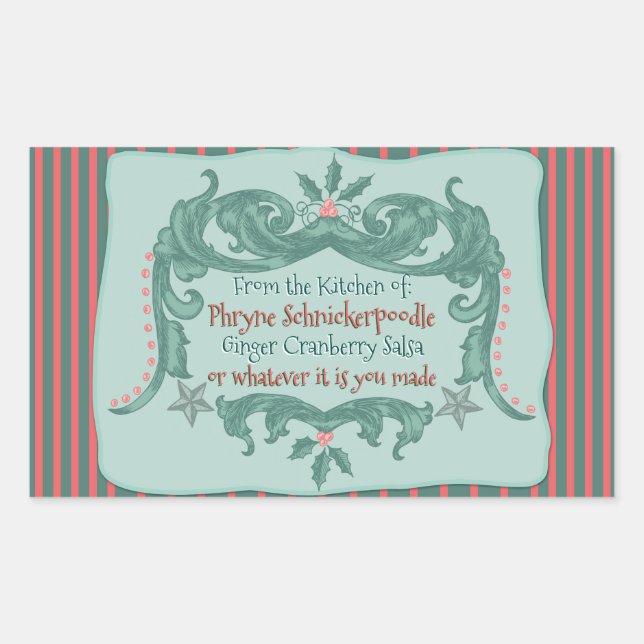 Zuhause Made Late Viktorianisch Christmas - Person Rechteckiger Aufkleber (Vorderseite)