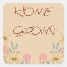 Zuhause Made Square Labels