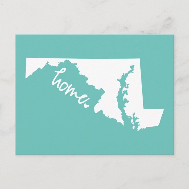 Zuhause Maryland Custom Color Postkarte (Vorderseite)