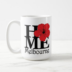 ZUHAUSE Melbourne-Rot-Hibiskus Kaffeetasse