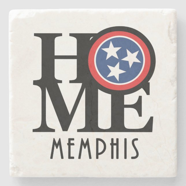ZUHAUSE Memphis Steinuntersetzer (Vorderseite)