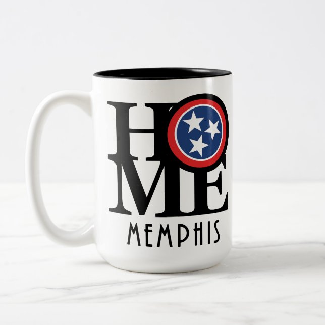ZUHAUSE Memphis Tennessee 15oz Zweifarbige Tasse (Links)