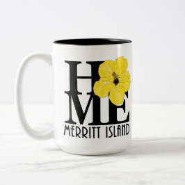 ZUHAUSE Merritt Island 15oz gelber Hibiskus Zweifarbige Tasse