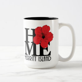 ZUHAUSE Merritt Island 15oz (roter Hibiskus) Zweifarbige Tasse