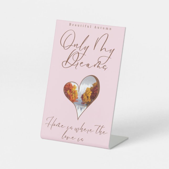 Zuhause mit Herz Sockelschild (Vorderseite)