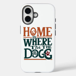 Zuhause mit Hunden iPhone 16 Hülle