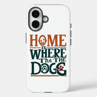 Zuhause mit Hunden iPhone 16 Hülle