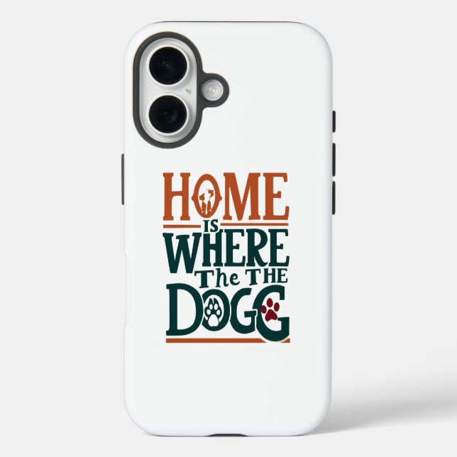 Zuhause mit Hunden iPhone 16 Hülle (Rückseite)
