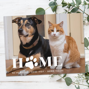 Zuhause Modernes Foto für Haustiere Wir haben Hund Ankündigungspostkarte