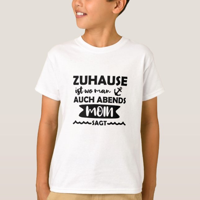 Zuhause Moin Norddeutscher Anker Nordsee Ostsee T-Shirt (Vorderseite)