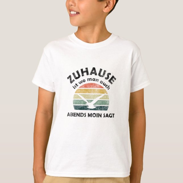 Zuhause Moin Norddeutscher Anker Nordsee Ostsee T-Shirt (Vorderseite)