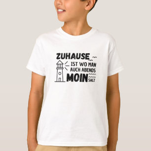 Zuhause Moin North Sea Water Seagull T-Shirt