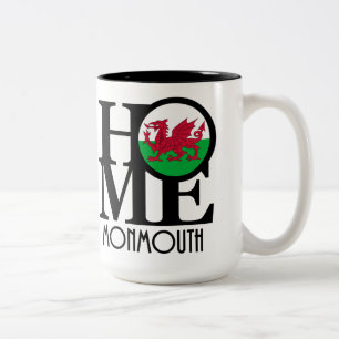 ZUHAUSE Monmouth Wales 15oz Zweifarbige Tasse