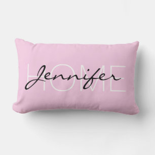Zuhause-Monogramm der klassischen Rose Lendenkissen