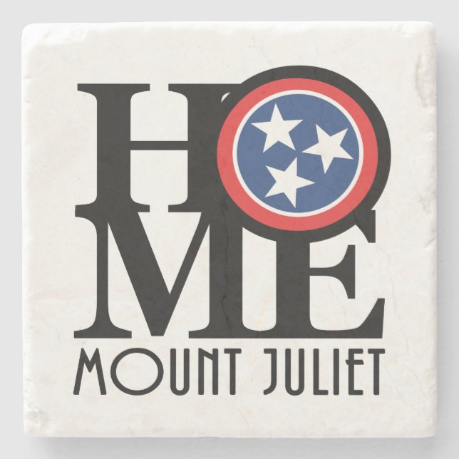 ZUHAUSE Mount Juliet Tennessee Steinuntersetzer (Vorderseite)